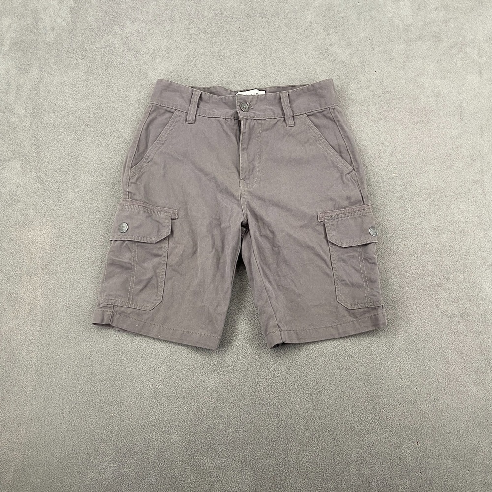 Beach Bros Utility Cargo Shorts Mens 30 Gray Cotton Mid‎ Rise Hiking Outdoor